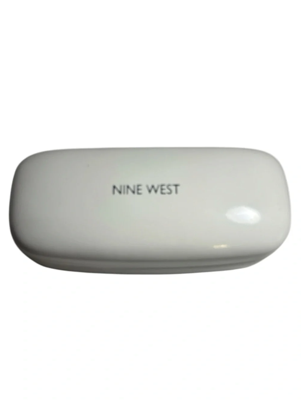 Nine West Hard Shell Sunglasses Case Glossy White with Black Velvet Interior